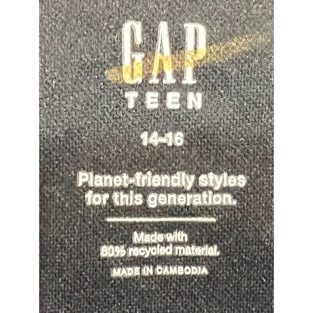 NWT Gap Teen Girls One-Piece Swimsuit Sz 14-16  Black Removable Pads
